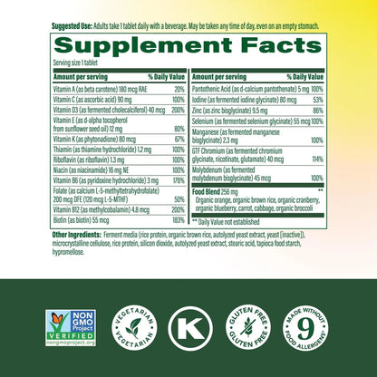MegaFood Multivitamin for Women 55+ One Daily Womens Multivitamin with Vitamin D3, C, Zinc & Bioavailable Vitamin B12 & Folate - Maple Wellness Supplements