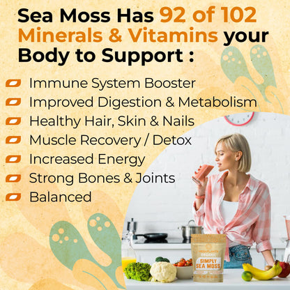 MEGAPLANTS Organic Sea Moss | Makes 228 Servings of Seamoss Gel | Pre-Washed - Maple Wellness Supplements
