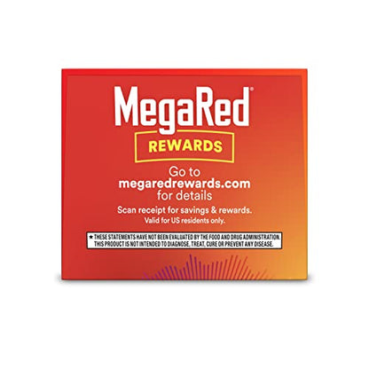 MegaRed Antarctic Krill Oil 500mg Omega 3 Fatty Acid Supplement, Extra Strength EPA & DHA Krill Oil Softgels (90cnt Box), Astaxanthin - Maple Wellness Supplements