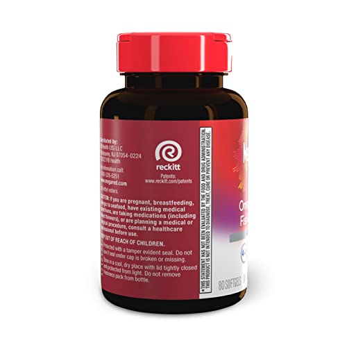 Megared Omega-3 Fish Oil + High Absorption Krill Oil 500mg Softgels, MegaRed Advanced 4in1 (80 count in a bottle) Concentrated Omega-3 Fish - Maple Wellness Supplements