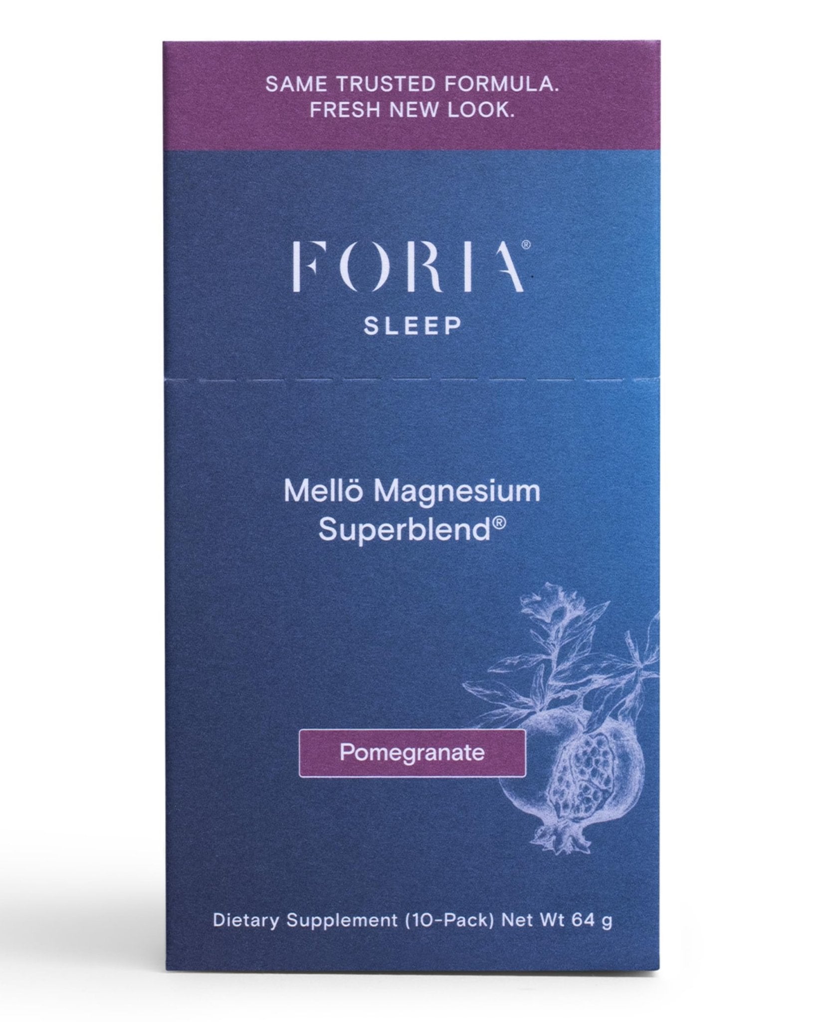 mellö Magnesium Supplement Superblend Powder - Magnesium Glycinate with L-Theanine, GABA, and Trace Minerals - Supports Sleep, Relaxation, and Balanced Energy - Pomegranate Flavor, 10-Pack, Singles - Maple Wellness Supplements