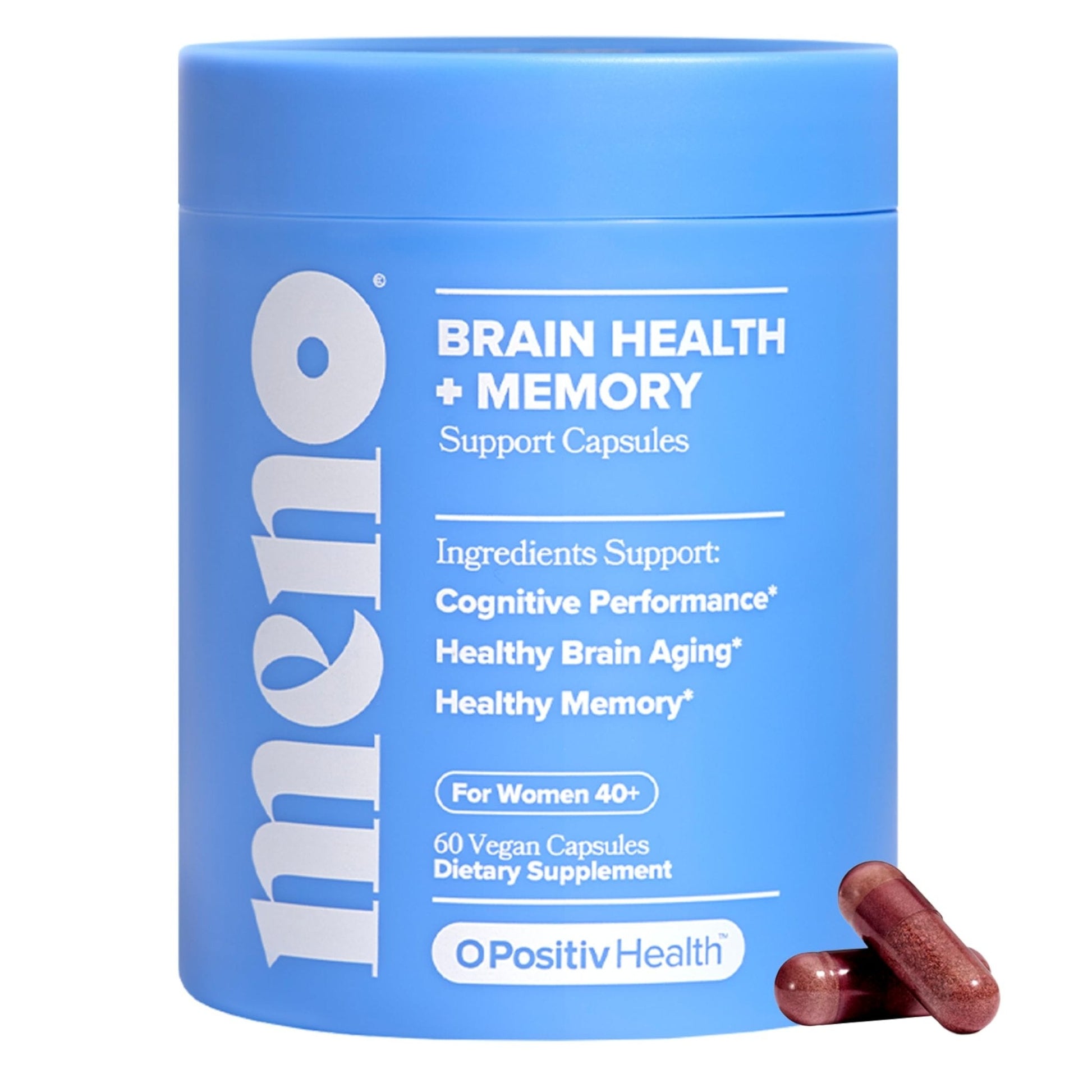MENO Brain Health + Memory Support Capsules – Daily Support for Cognitive Performance, Concentration & Healthy Brain Aging – with Phosphatidylserine, Creatine, Sage Leaf & Huperzine A – 30 Servings - Maple Wellness Supplements