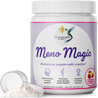Meno Magic Menopause Support Drink – Raspberry Lemonade with Creatine, Herbs & Vitamins | 30 Servings - Maple Wellness Supplements