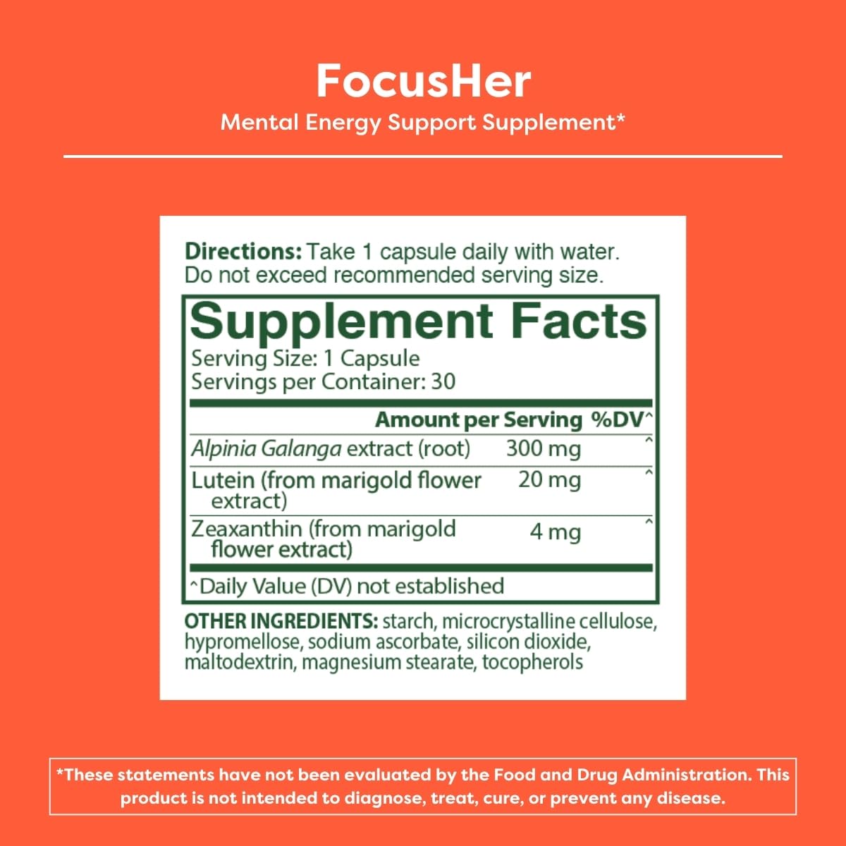 MENOLABS® FocusHer™ Mental Energy Support Supplement – Caffeine-Free Focus, Concentration & Memory – enXtra® & Lutemax 2020® – Menopause, Brain & Eye Health – 30 Capsules, 30-Day Supply - Maple Wellness Supplements