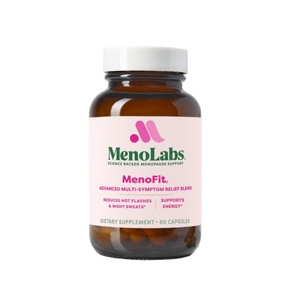 MENOLABS MenoFit, Menopause Supplements for Women - 60 Capsules - Advanced Women’s Probiotic with Vitamins and Red Clover for Gut Health, Hot Flashes and Hormone Balance for Women - Maple Wellness Supplements
