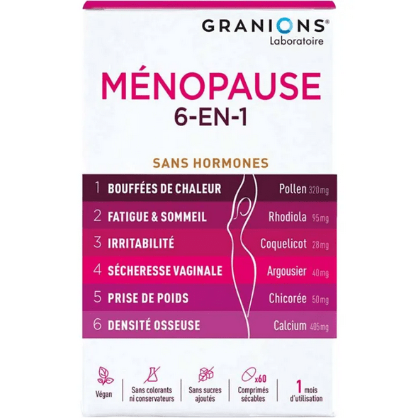 Menopause 6 in 1 Granions 60 Tablets - Maple Wellness Supplements