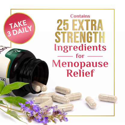 Menopause Supplement for Women - Natural Menopause Relief Support for Mild Hot Flashes & Night Sweats - Best Probiotics for Women, Dong Quai, Black Cohosh, Ashwagandha - Bottled in USA - 60 Capsules - Maple Wellness Supplements