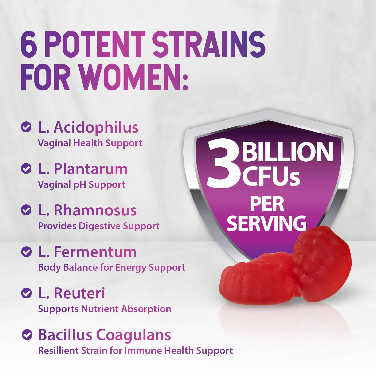 Menopause Supplement Gummies - 3 Billion CFU Women's Probiotics - Advanced Menopause Relief Formula for Women with Black Cohosh & Red Clover - Mild Hot Flashes & Night Sweats Support - 60 Gummies - Maple Wellness Supplements