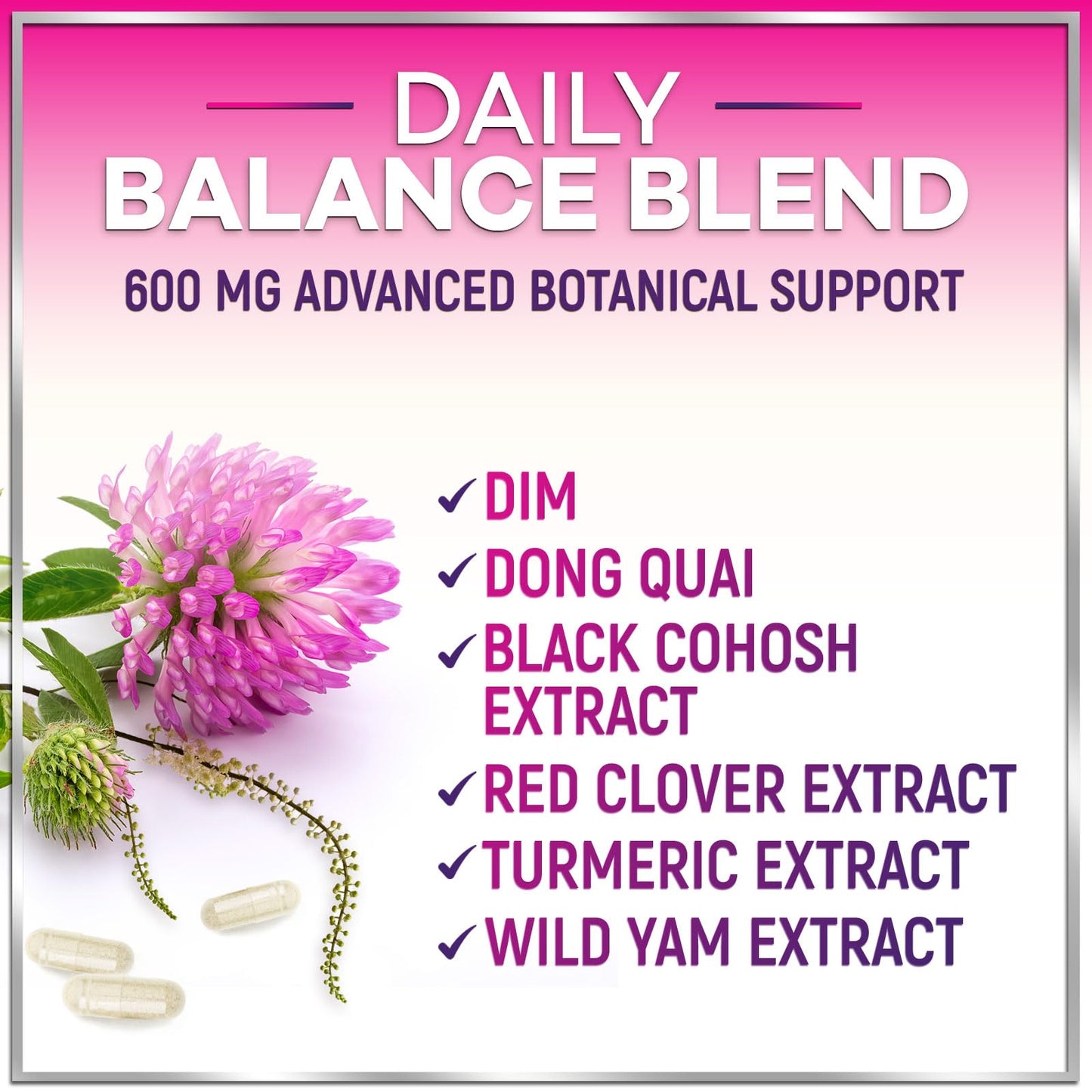 Menopause Supplements for Women - Complete Hot Flash Night Sweats & Menopause Relief Pills, 8 Billion CFU Probiotics with Dong Quai & Black Cohosh for Vaginal, Digestive Support - 60 Capsules - Maple Wellness Supplements