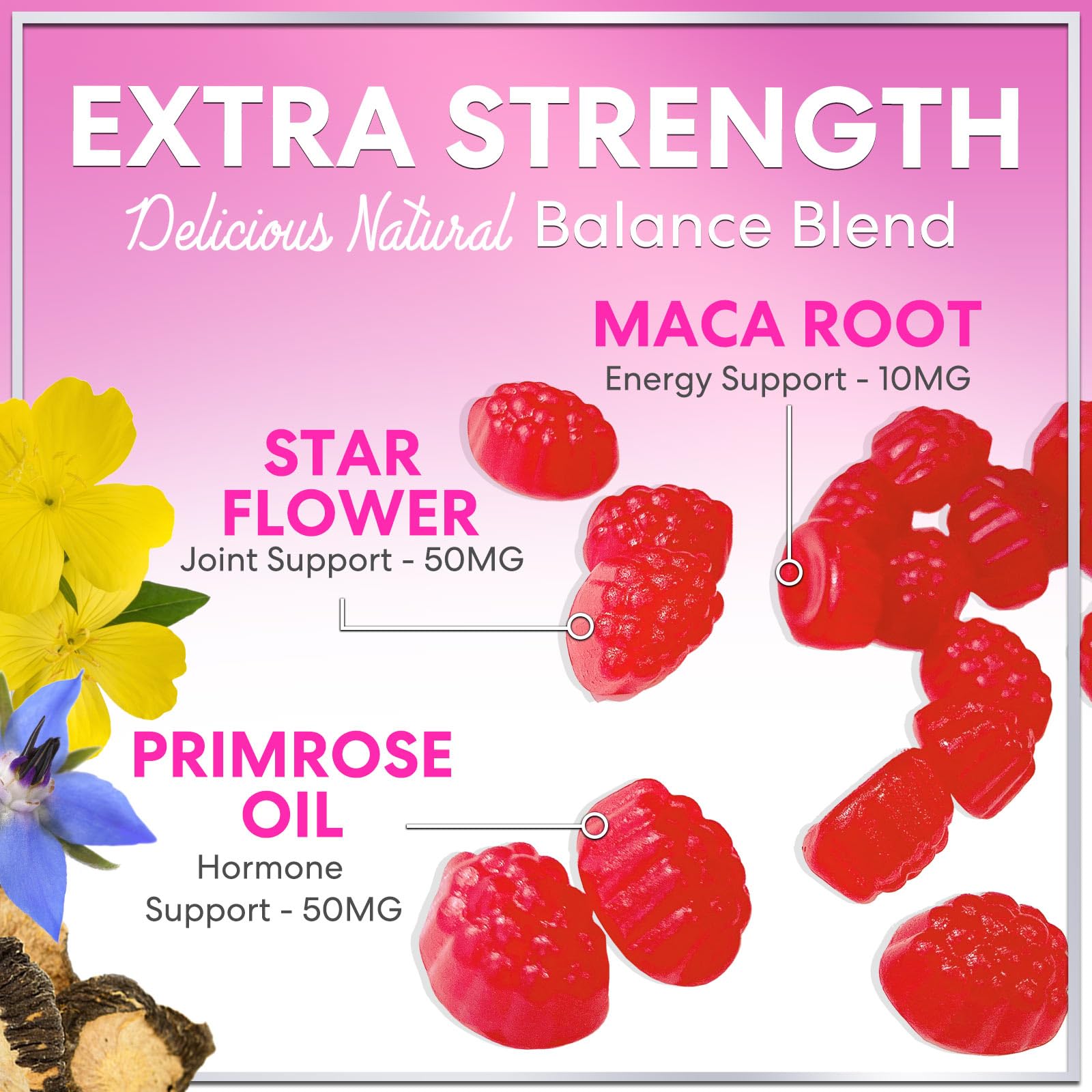 Menopause Supplements for Women - Complete Natural Mild Hot Flashes & Night Sweats Support, Multi Benefit Menopause Relief Gummy, Support for Balance & Energy, Gluten-Free & Non-GMO - 60 Gummies - Maple Wellness Supplements