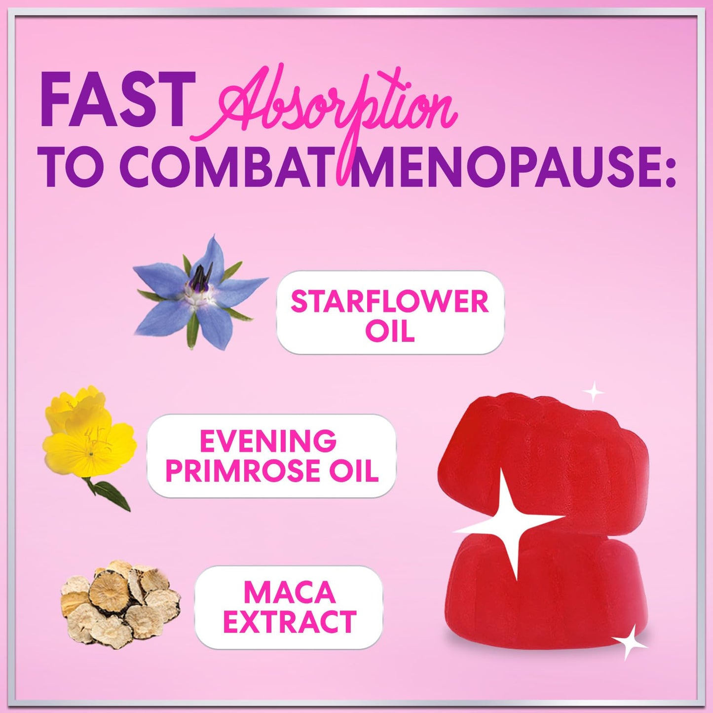 Menopause Supplements for Women - Complete Natural Mild Hot Flashes & Night Sweats Support, Multi Benefit Menopause Relief Gummy, Support for Balance & Energy, Gluten-Free & Non-GMO - 60 Gummies - Maple Wellness Supplements