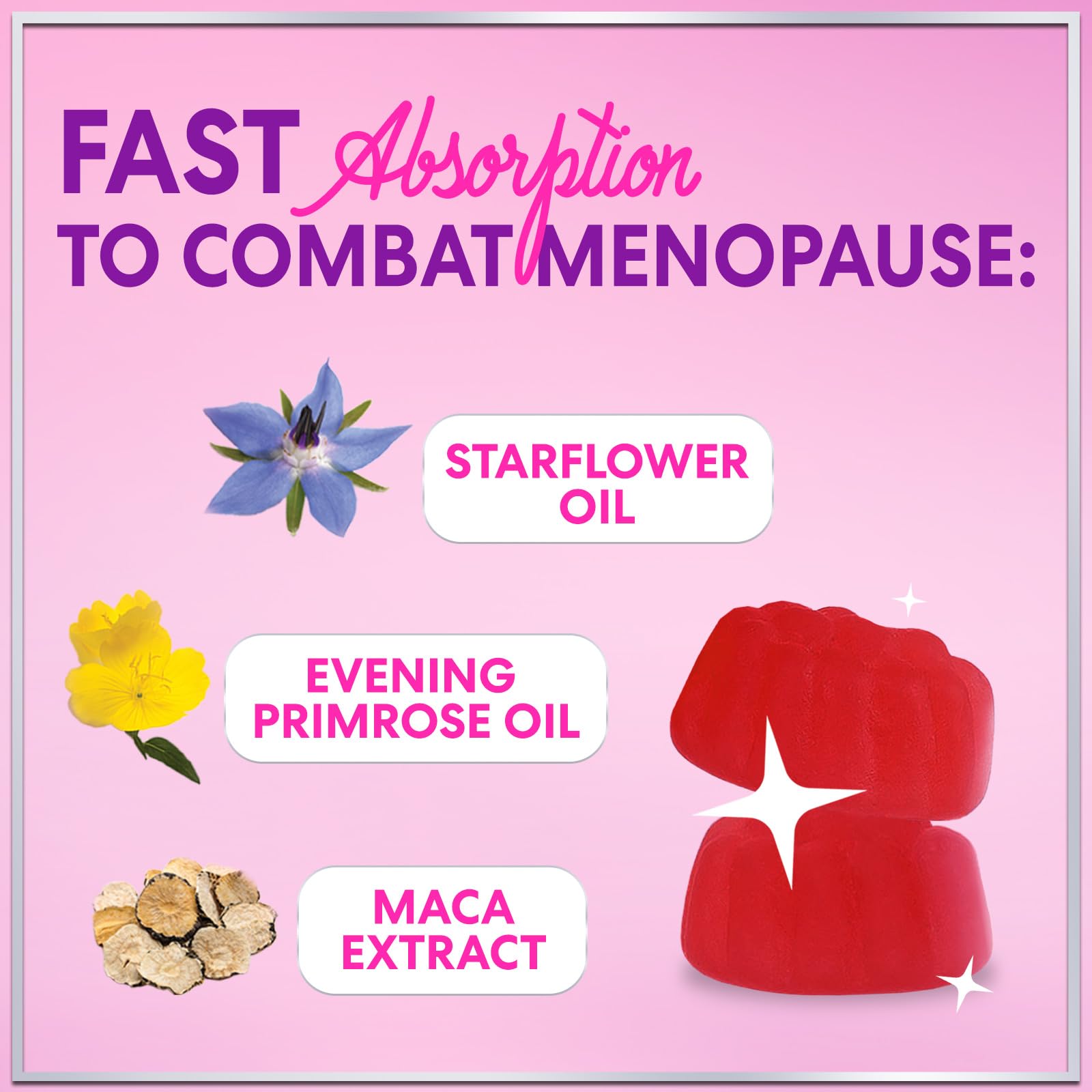 Menopause Supplements for Women - Complete Natural Mild Hot Flashes & Night Sweats Support, Multi Benefit Menopause Relief Gummy, Support for Balance & Energy, Gluten-Free & Non-GMO - 60 Gummies - Maple Wellness Supplements