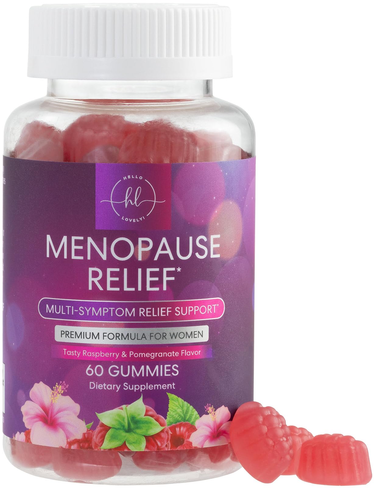 Menopause Supplements for Women - Complete Natural Mild Hot Flashes & Night Sweats Support, Multi Benefit Menopause Relief Gummy, Support for Balance & Energy, Gluten-Free & Non-GMO - 60 Gummies - Maple Wellness Supplements