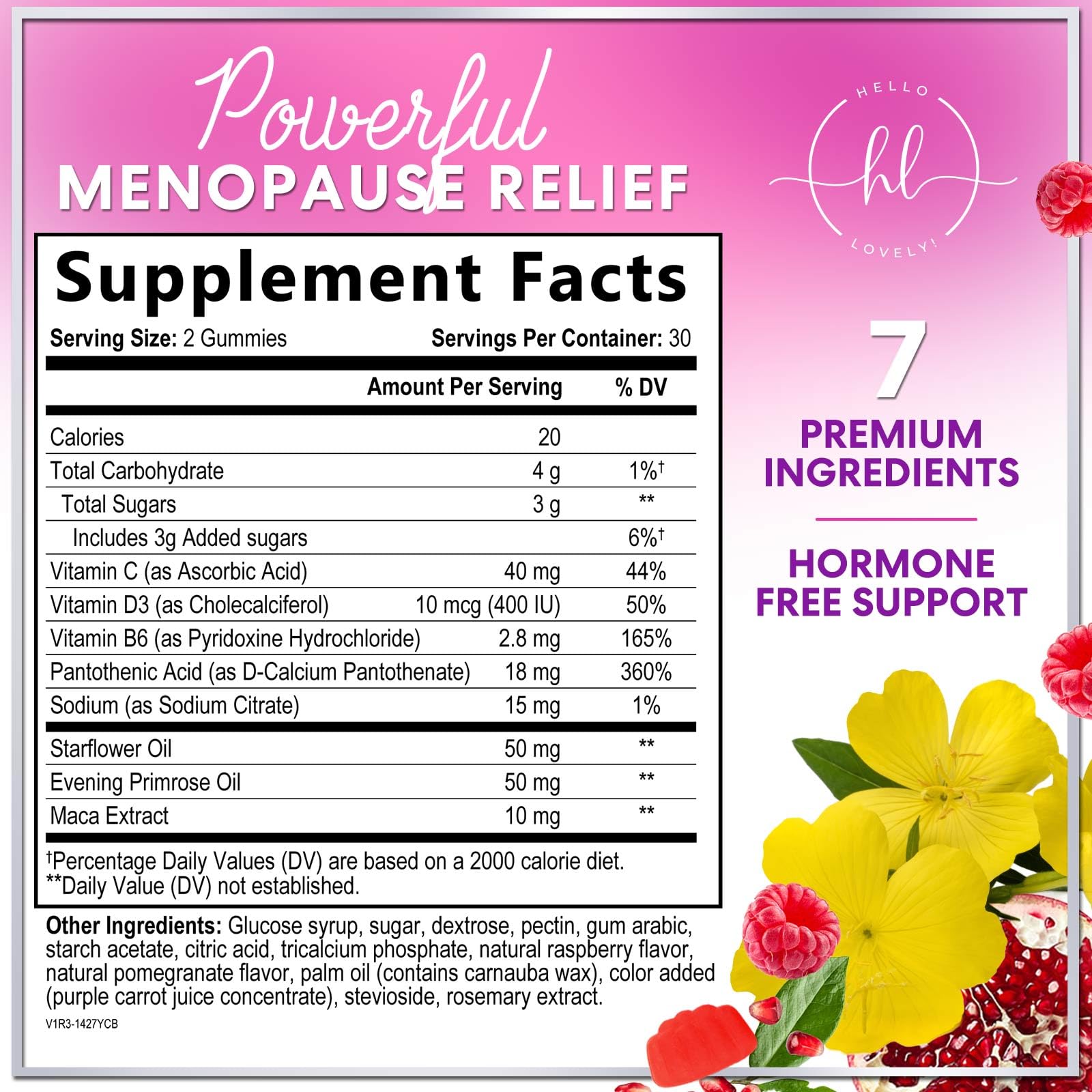 Menopause Supplements for Women - Complete Natural Mild Hot Flashes & Night Sweats Support, Multi Benefit Menopause Relief Gummy, Support for Balance & Energy, Gluten-Free & Non-GMO - 60 Gummies - Maple Wellness Supplements