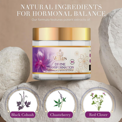 Menopause Supplements for Women - Female Hormone Balance & Immune Support - Mood Swings & Restful Sleep - Valerian Root & Saw Palmetto - Black Cohosh for Menopause Hot Flashes Relief - 60 Capsules - Maple Wellness Supplements