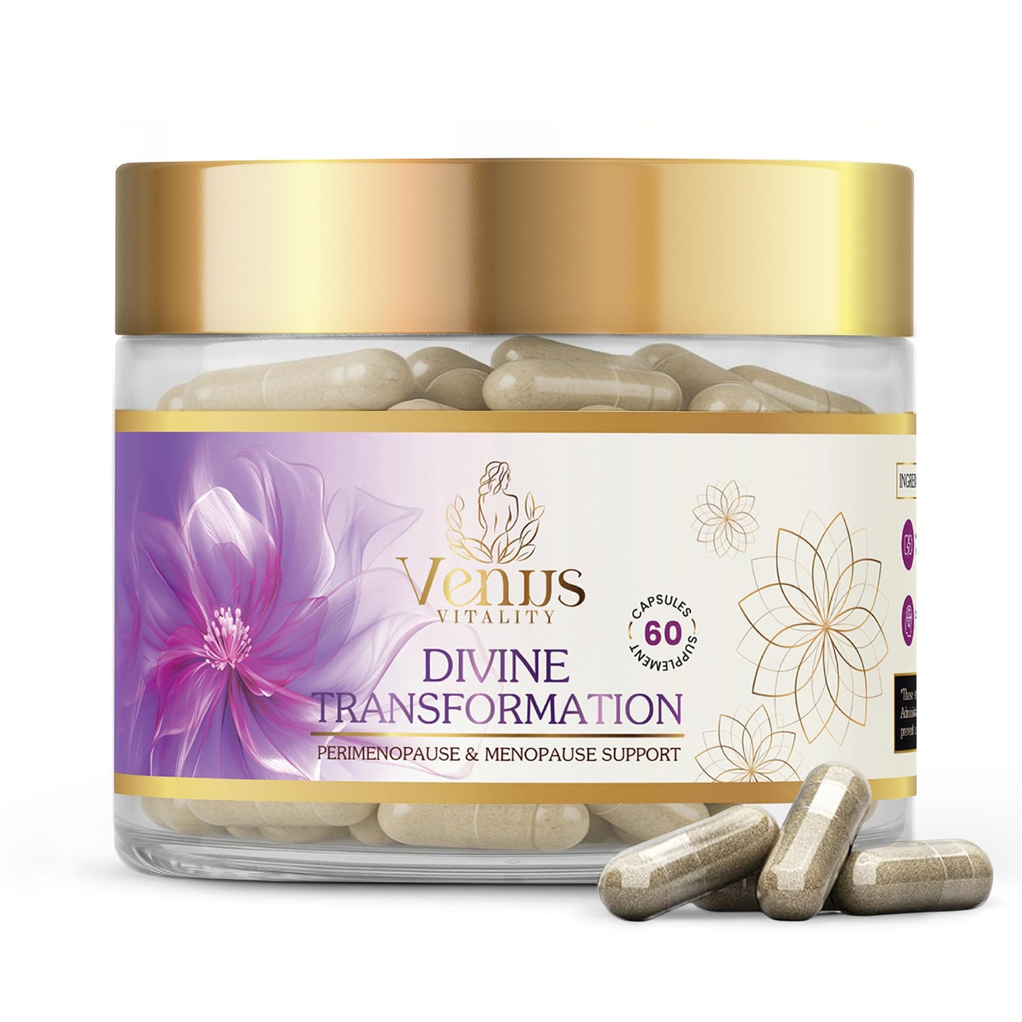 Menopause Supplements for Women - Female Hormone Balance & Immune Support - Mood Swings & Restful Sleep - Valerian Root & Saw Palmetto - Black Cohosh for Menopause Hot Flashes Relief - 60 Capsules - Maple Wellness Supplements