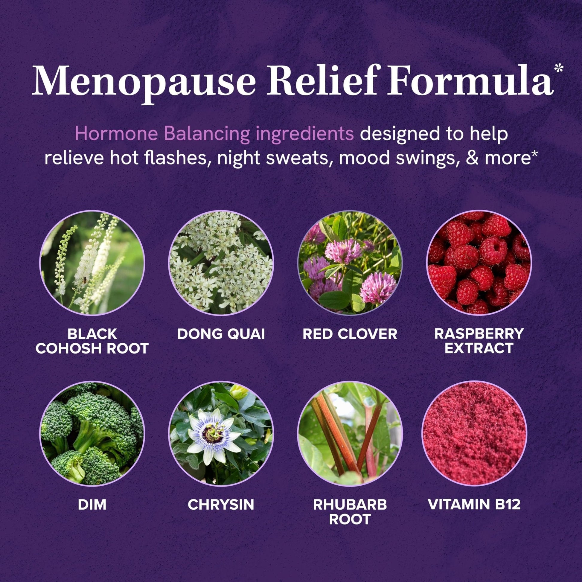 Menopause Supplements for Women Hot Flashes & Night Sweats | Hormone Balance, Menopause Relief for Women & Perimenopause Support | With Black Cohosh, DIM & Red Clover | 60 Ct (2 Month Supply) - Maple Wellness Supplements