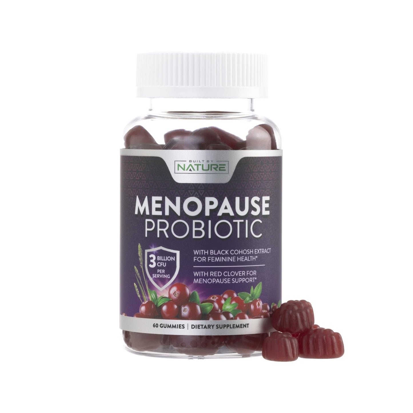 Menopause Supplements for Women - Menopause Probiotic Gummy - Women’s Menopause Relief for Hot Flashes, Night Sweats & Mood Swings with Black Cohosh & Cranberry - Non-GMO, Vegan - 60 Gummies - Maple Wellness Supplements