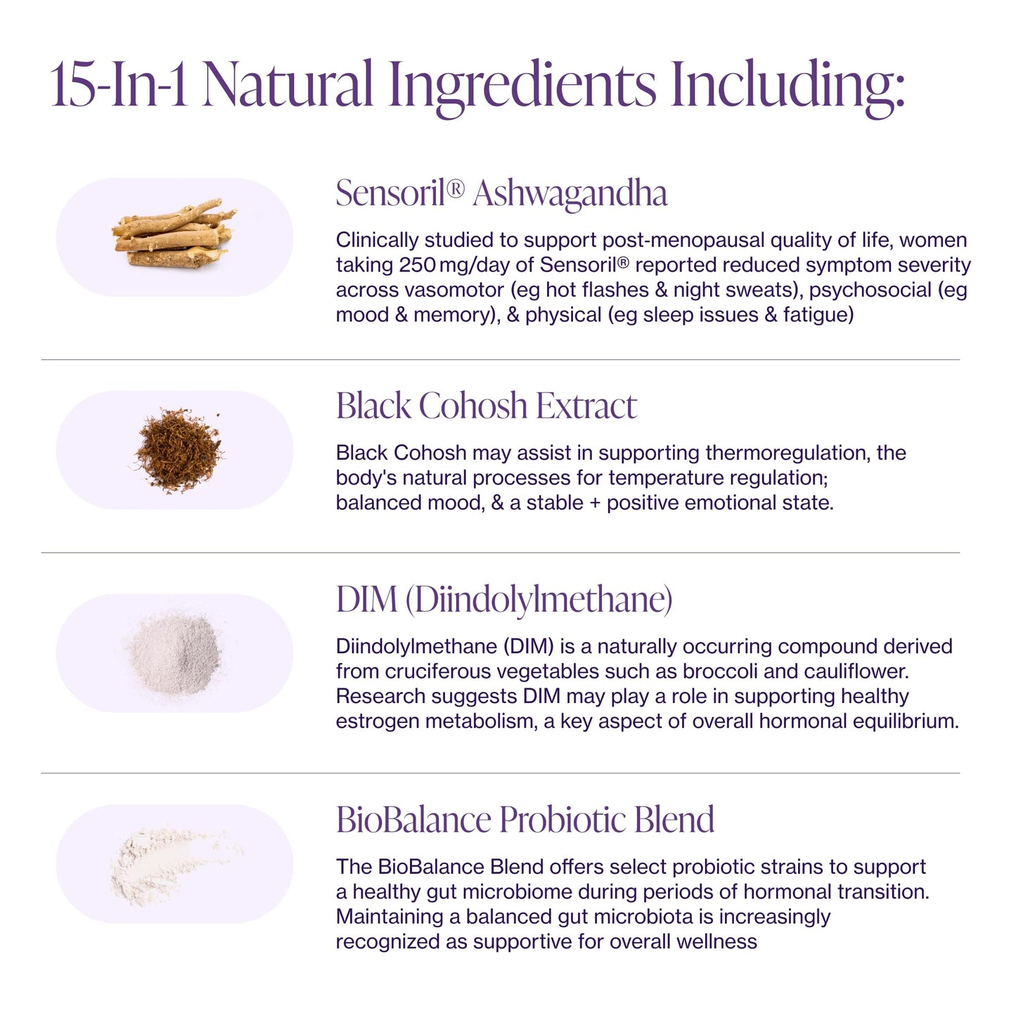 Menopause Supplements for Women - Natural Hormone Balance - Hot Flashes, Night Sweats, Sleep & Mood Support. with Sensoril® Ashwagandha, DIM, Chaste Berry & Black Cohosh Root - 60 Count - Maple Wellness Supplements