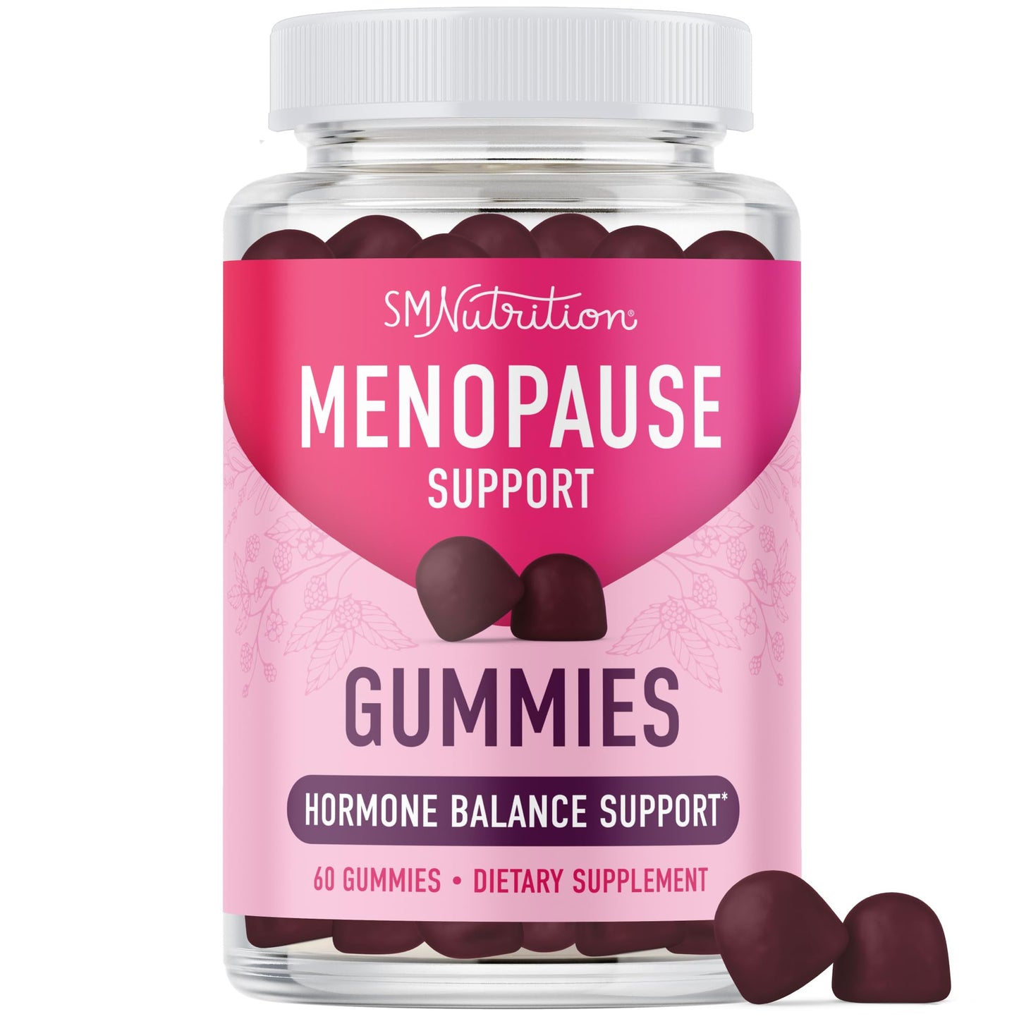 Menopause Support Gummies | Hormone Balance Relief for Hot Flashes, Night Sweats, Mood Swings, & Bloating | with Phytoestrogen Soy, Vitamin D3, PABA, Biotin | Vegetarian, Gluten-Free | 60 Count - Maple Wellness Supplements