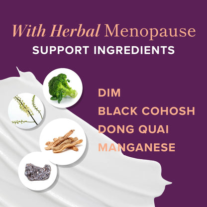 Menopause Support with Prebiotics and Probiotics for Women | Hormone Balance, Hot Flashes & Night Sweats | 50 Billion CFU, DIM & Black Cohosh | Triple Action Menopause Supplements for Women | 30 Ct - Maple Wellness Supplements