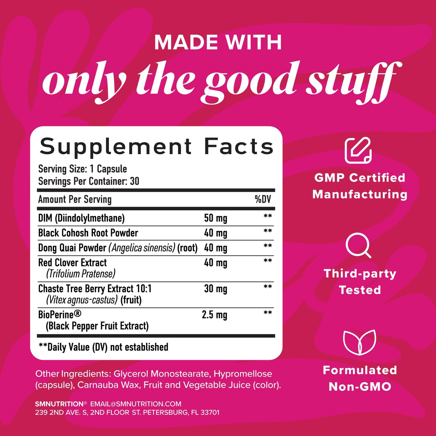 Menopause Vitamins Beadlets with Black Cohosh, Red Clover & More | Hot Flashes, Night Sweats & Mood Support | Menopause Supplements for Women with Dong Quai, Chaste Tree Berry & DIM | Non-GMO 30ct - Maple Wellness Supplements