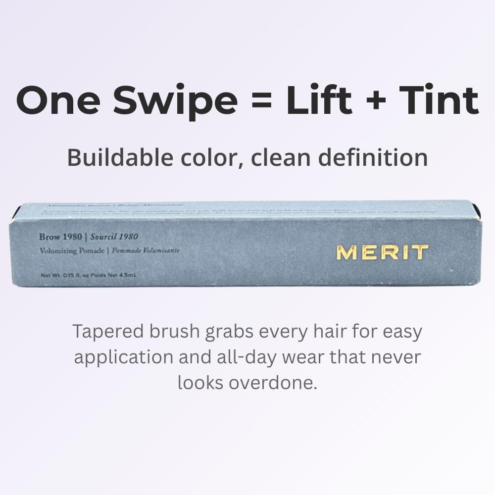 Merit Brow 1980 Volumizing Tinted Eyebrow Gel-Pomade - Taupe - Taupe with Cool Undertones - Maple Wellness Supplements
