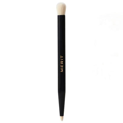 MERIT - Double-Sided Eyeshadow Brush - Dual-Ended Makeup Brush for Precise Application, Blending, and Smooth Pigment Distribution - Soft Synthetic, Vegan & Travel-Friendly - Maple Wellness Supplements