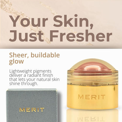 MERIT Flush Balm Cream Blush – Archival Cool Mauve | Hydrating Radiant Cheek & Lip Tint Stick with Vitamin E | Lightweight, Buildable, Vegan & Cruelty-Free Blush - Maple Wellness Supplements