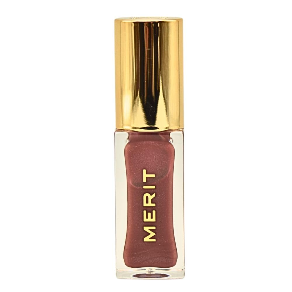 Merit Shade Slick Hydrating Tinted Lip Oil – Twin Set Mauve | Vegan Lip Gloss with Rosehip, Shea & Jojoba Oils for Moisturizing High-Shine Color - Maple Wellness Supplements