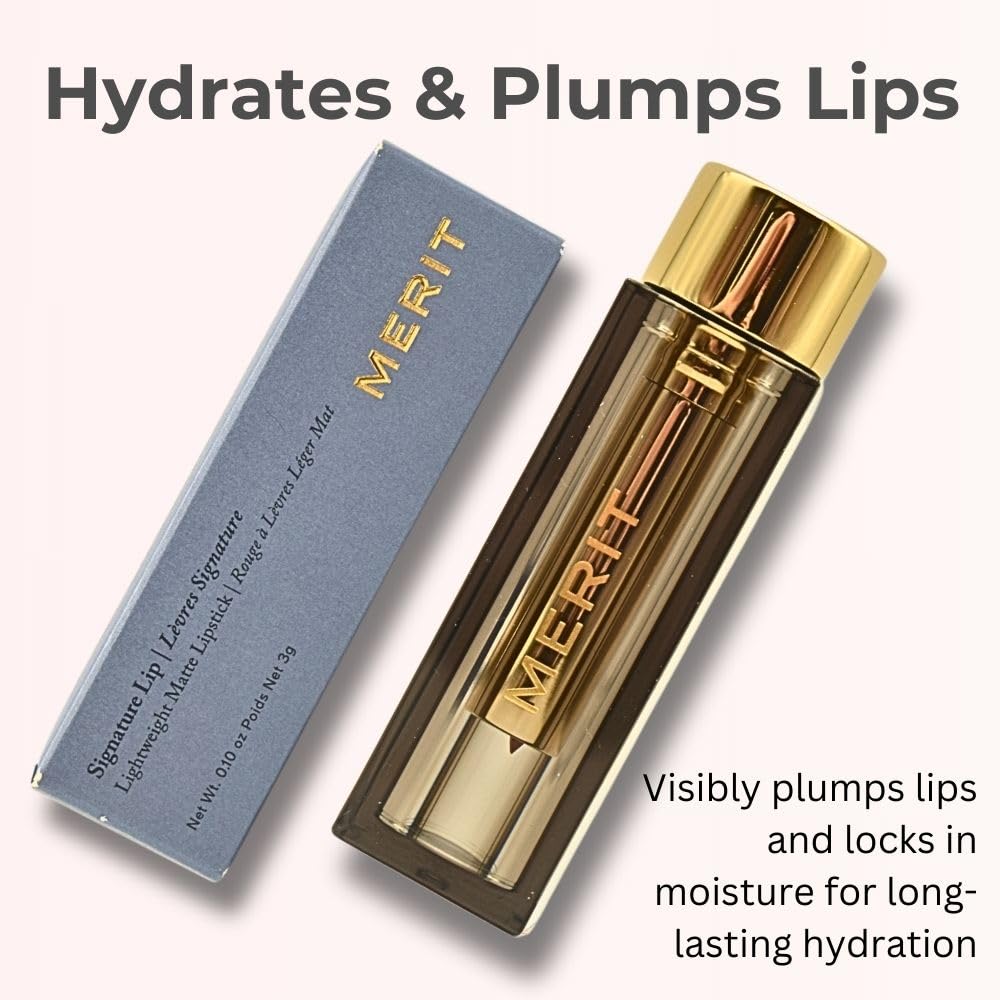 Merit Signature Lip Lightweight Matte Lipstick - 0.10 oz / 3 g (Classic (neutral), standard) - Maple Wellness Supplements