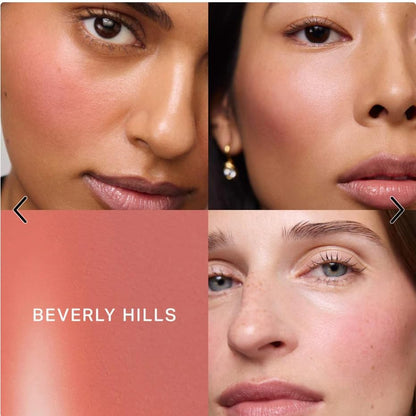 Merité Beverly Hills Cream Blush, Lightweight Buildable Color Balm with Vitamin E for Cheeks and Lips Flush Balm Cream Blush (0.31oz) (Beverly Hills - soft peach) - Maple Wellness Supplements