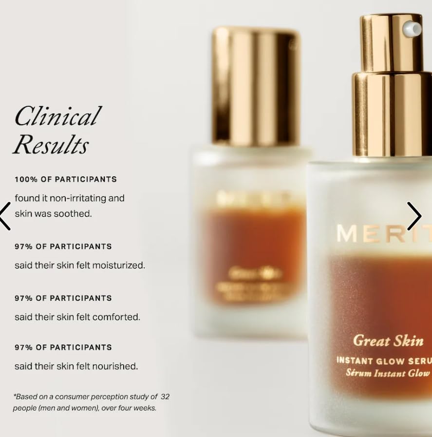 Merité Great Skin Instant Glow Serum, Bi-Phase Lightweight Formula, Hydrating and Plumping with Hyaluronic Acid and Niacinamide - Maple Wellness Supplements