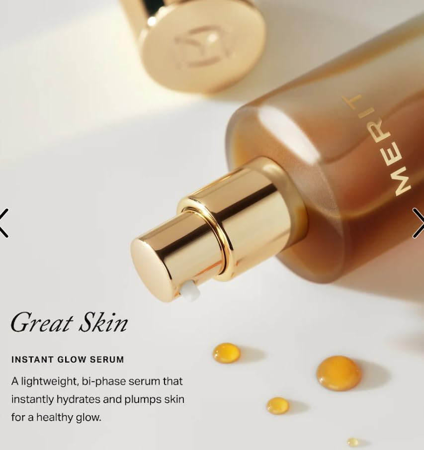 Merité Great Skin Instant Glow Serum, Bi-Phase Lightweight Formula, Hydrating and Plumping with Hyaluronic Acid and Niacinamide - Maple Wellness Supplements