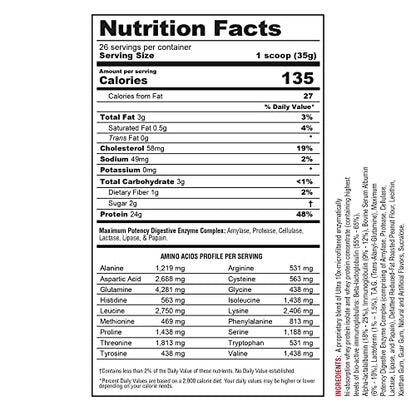 Metabolic Nutrition, Protizyme, 100% Whey Protein Powder, High Protein, Low Carb - Maple Wellness Supplements