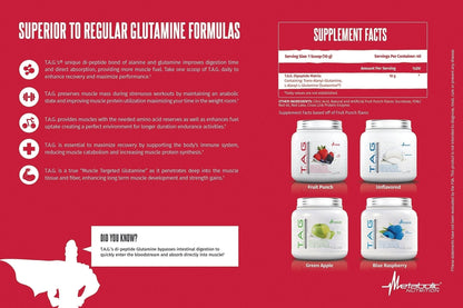 Metabolic Nutrition, TAG, Trans Alanyl Glutamine, 100% L-Glutamine Peptide Powder - Maple Wellness Supplements