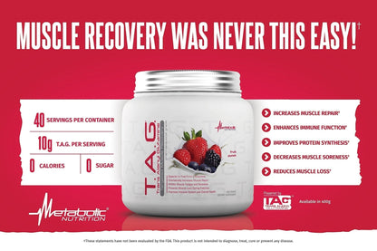 Metabolic Nutrition, TAG, Trans Alanyl Glutamine, 100% L-Glutamine Peptide Powder - Maple Wellness Supplements