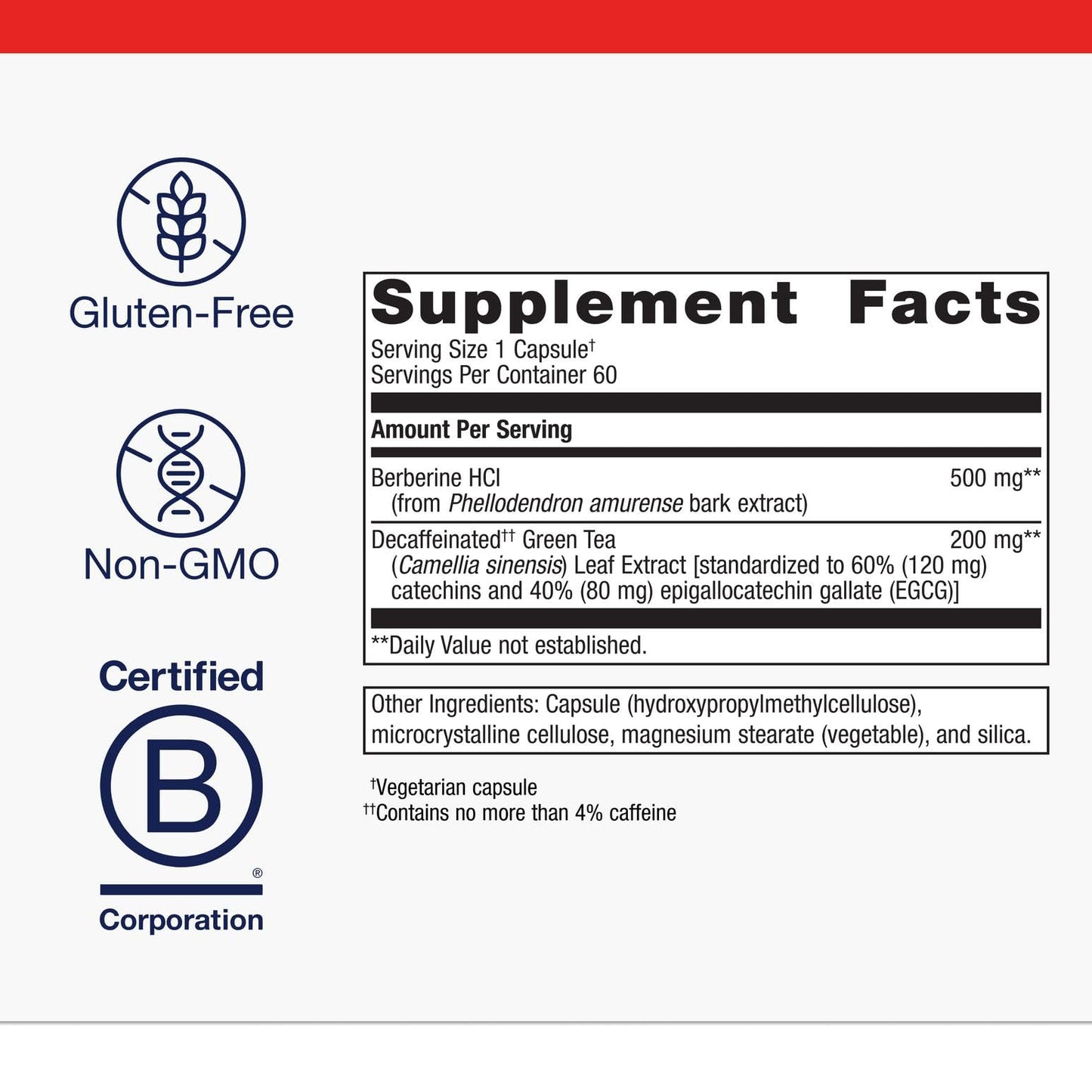 Metagenics Berberine GT - Berberine Supplement 500 mg - Supports Heart Health, Healthy Cholesterol, Triglyceride & Carbohydrate Metabolism - Maple Wellness Supplements