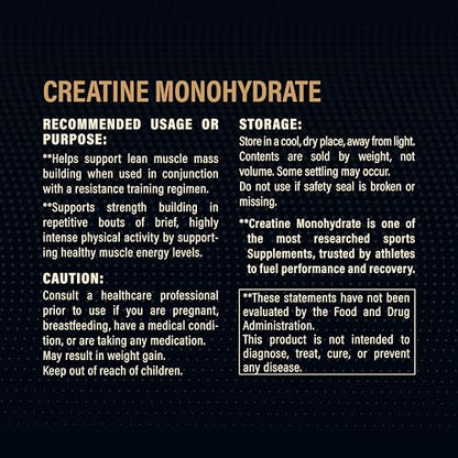 METALIFE 100% Pure Creatine Monohydrate Powder, Canada-Made, 1000 g (200 Servings) Micronized Powder, Muscle Growth, Unflavored, Ideal for Athletes & Fitness Enthusiasts, Third party lab tested, Vegan - Maple Wellness Supplements