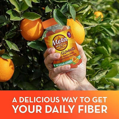 Metamucil Fiber Supplement Gummies, Sugar Free Orange Flavor, 5g Prebiotic Plant Based - Maple Wellness Supplements
