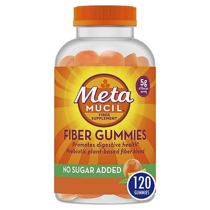 Metamucil Fiber Supplement Gummies, Sugar Free Orange Flavor, 5g Prebiotic Plant Based - Maple Wellness Supplements