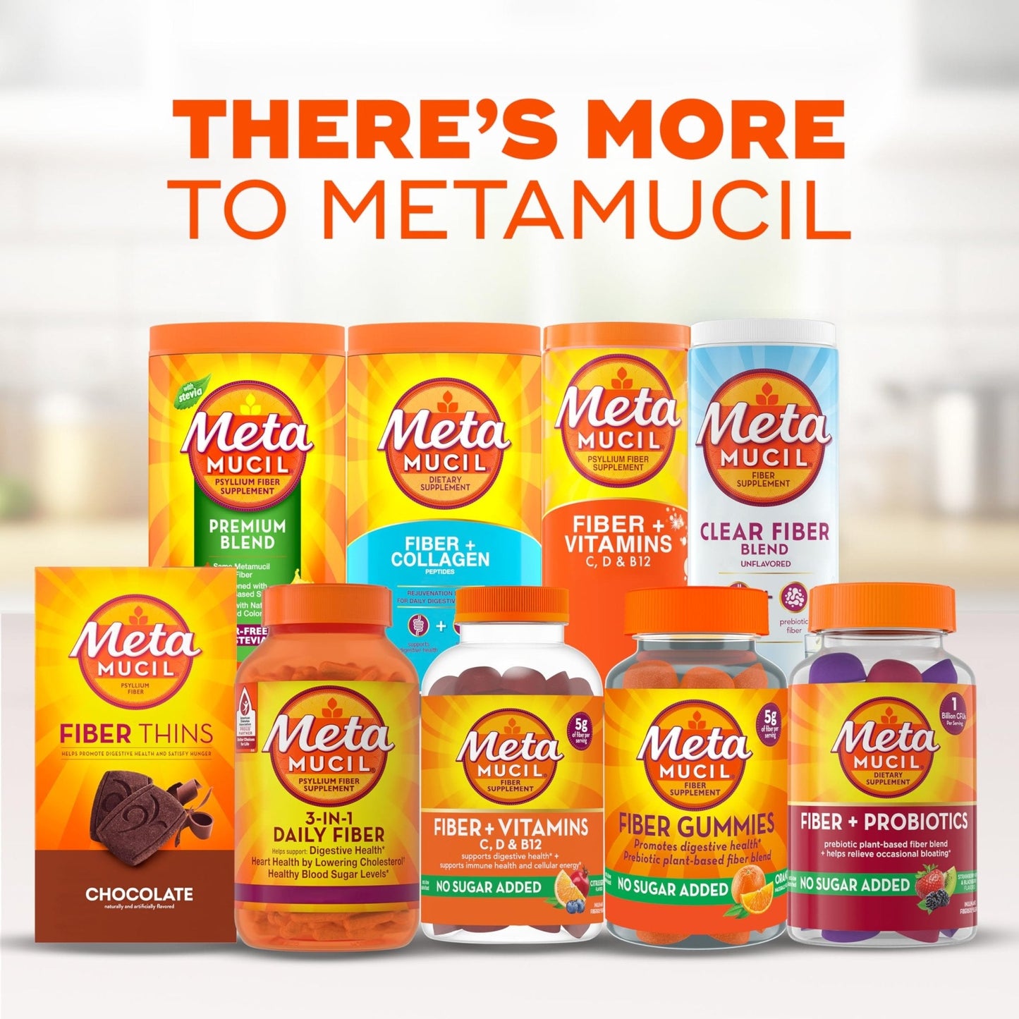 Metamucil Fiber Supplement, Unflavored Clear Mixing Powder, No Grit, No Sugar Added, Plant Based Prebiotic Fiber Supplement - Maple Wellness Supplements