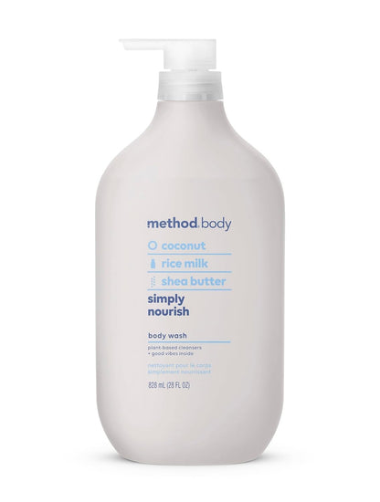 Method Body Wash, Simply Nourish, Paraben and Phthalate Free, 28 oz (Pack of 1) - Maple Wellness Supplements