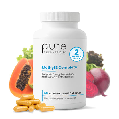 Methylated B Complex Vitamins, Made in USA, 2 Month Supply, Methyl B Complete Quatrefolic 5-MTHF Folate, B12 Methylcobalamin, TMG Trimethylglycine - Maple Wellness Supplements