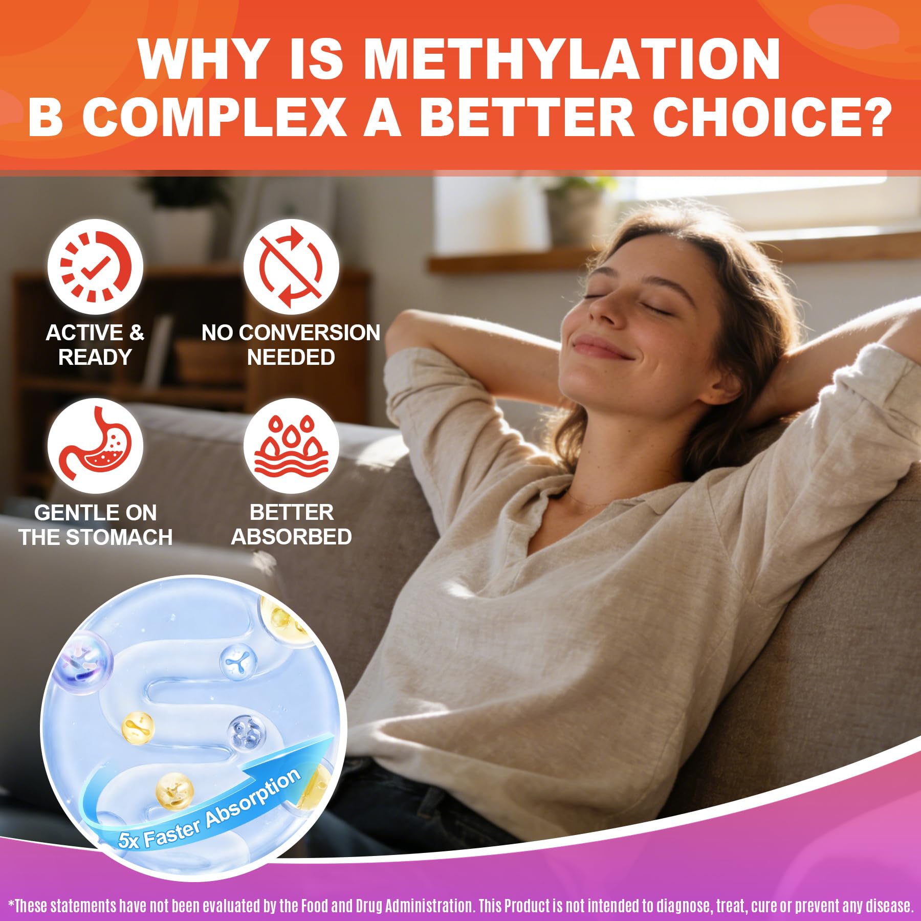 Methylated Vitamin B Complex Gummies for Women & Men - 12-in-1 Multivitamin with 1000 mcg Methyl B12, 1700 mcg Methylfolate, 2000 mcg Biotin, Inositol for Energy - Maple Wellness Supplements