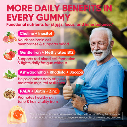 Methylated Vitamin B Complex Gummies for Women & Men, High Dose 2000 mcg Methyl B12, Liposomal Super All B Vitamins Methylfolate, B1, B2, B3, B5, B6, B7, Vitamin C, - Maple Wellness Supplements