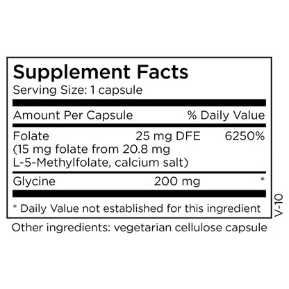 MethylPro 15mg L-Methylfolate (30 Capsules) - Professional Strength Active Methylfolate, 5-MTHF Supplement for Mood, Brain Health + Immune Support, - Maple Wellness Supplements