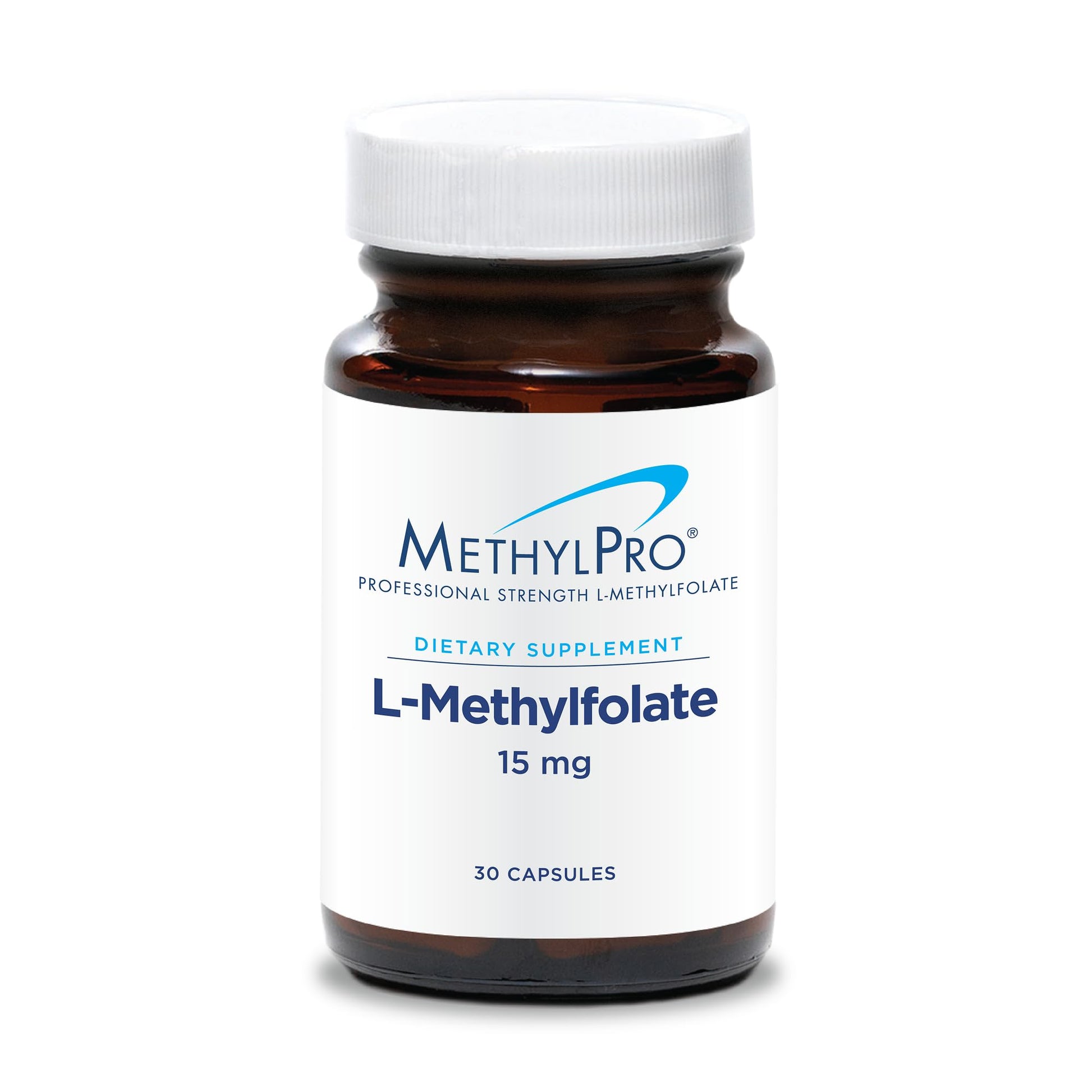 MethylPro 15mg L-Methylfolate (30 Capsules) - Professional Strength Active Methylfolate, 5-MTHF Supplement for Mood, Brain Health + Immune Support, - Maple Wellness Supplements