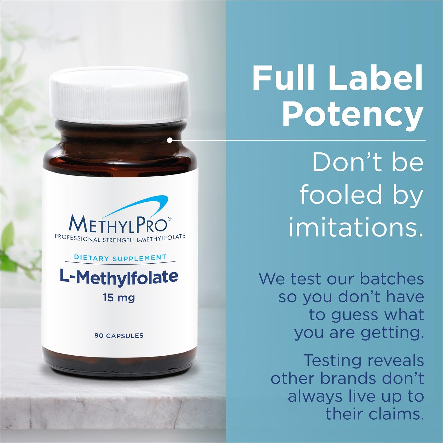 MethylPro 15mg L-Methylfolate (30 Capsules) - Professional Strength Active Methylfolate, 5-MTHF Supplement for Mood, Brain Health + Immune Support, - Maple Wellness Supplements