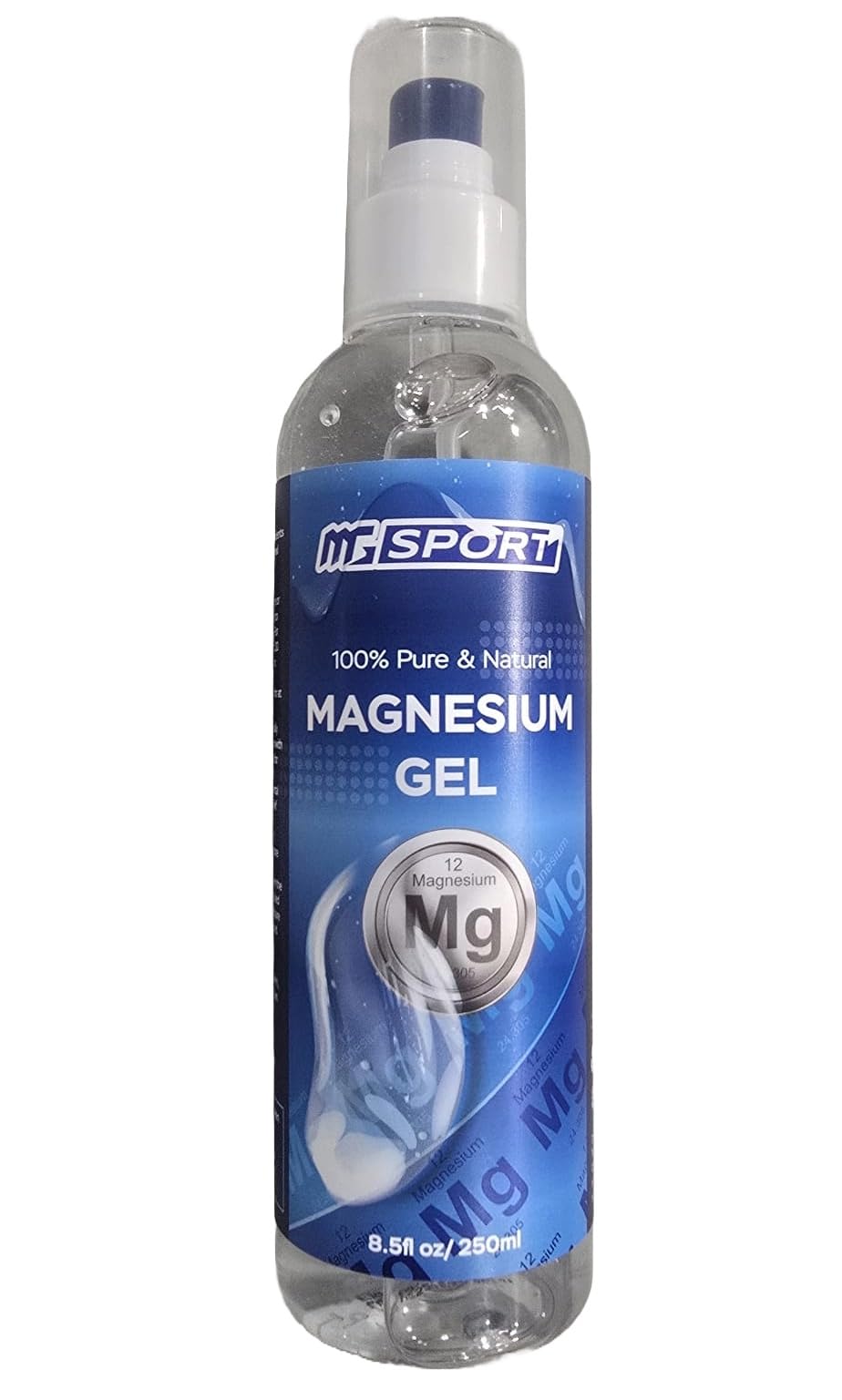 MgSport Magnesium Gel Dead Sea Magnesium - Gentle Topical Gel for Leg Cramps and Muscle Recovery Without Stinging - 20% More Potency Than Magnesium Oil Sprays - 1,000 Pumps - Maple Wellness Supplements